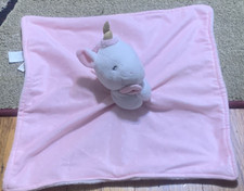 Carters Just One You Baby Lovey Unicorn Pink White Dots Security Blanket