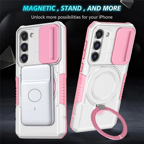 For Samsung S24 FE S23 S22 S21 S20 Ultra Plus Magsafe Ring Stand Case Lens Cover - Picture 10 of 115