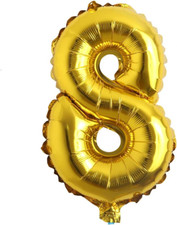 16" Inch Single Gold Alphabet Letter Number Balloons Aluminum Hanging Foil Film