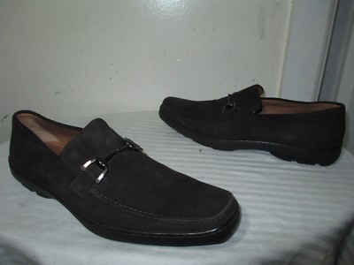 Paul Stuart men’s dark brown suede loafers Men main image 2