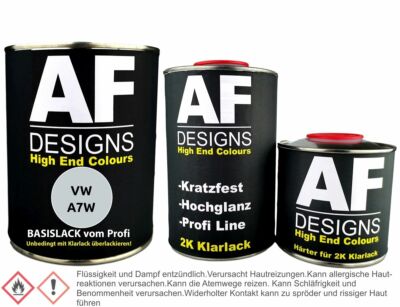FÜR VW A7W Reflexsilber Metallic 1,25L Basislack Klarlack Autolack spritzfert