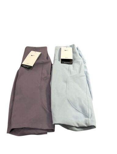Nike Women's One High-Waisted 8" Biker Shorts With Pockets Size -XSmall-2 Pair