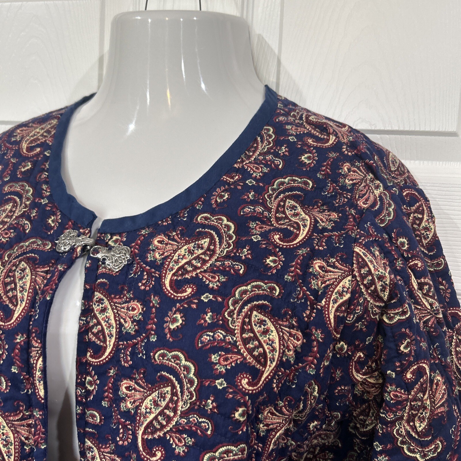 Handmade Reversible Patchwork & Paisley Quilted C… - image 6