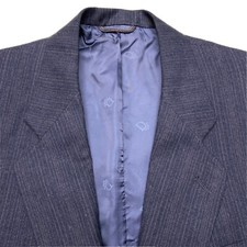 VTG Christian Dior Monsieur Men  s 42R USA MADE Gray Pinstripes Wool Peak Blazer
