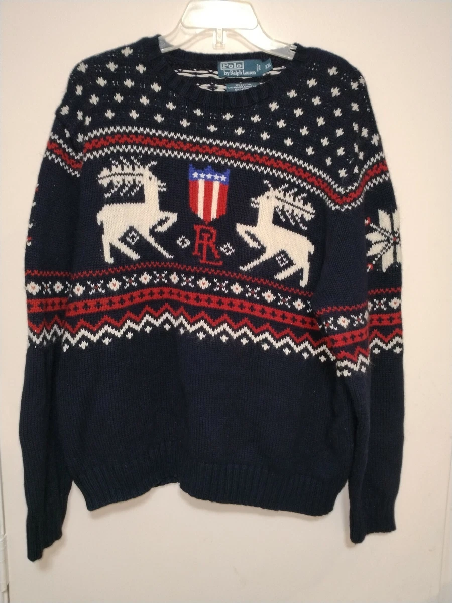 Ralph lauren reindeer sweater mens Clearance