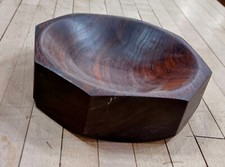 004 Custom Veteran Made Wood Turned Trinket Dish Bowl