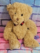 2019 FAO Schwarz Light Brown Teddy Bear Plaid Bow Tie 16" - Beautiful Soft