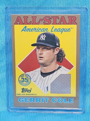 Gerrit Cole 2023 Topps 1988 All-Star Relic Gold 22/50 YANKEES