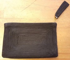 Vintage, Genuine Corde, Black, Clutch Handbag 1950s