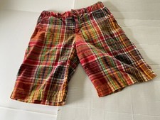 POLO RALPH LAUREN Boys Shorts Madras Plaid Lightweight Preppy Casual Summer 16