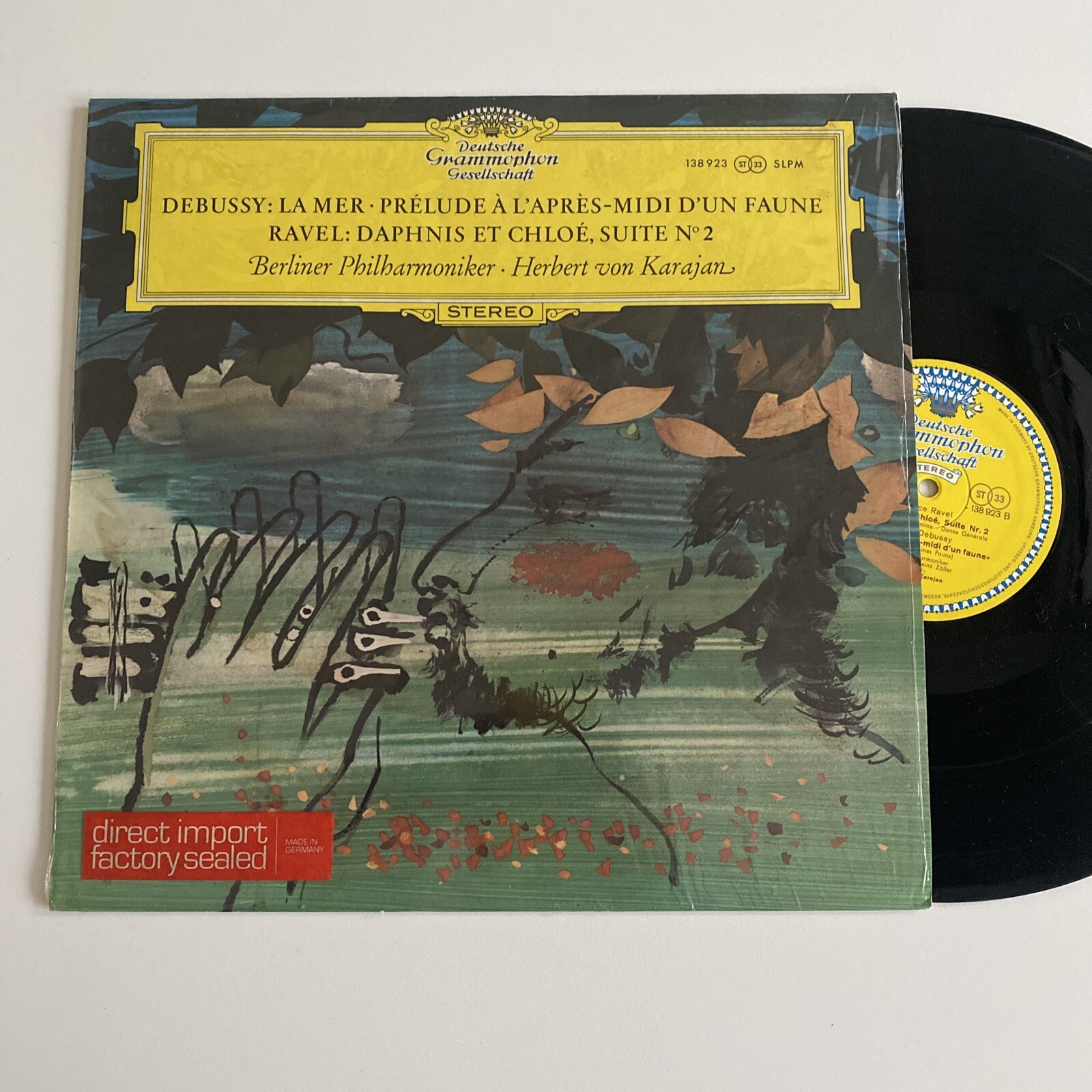 KARAJAN DEBUSSY LA MER RAVEL DAPHNIS ET CHLOE DGG STEREO BIG TULIP