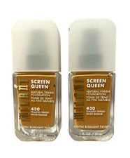2 Milani Screen Queen Natural Finish Foundation, 430 Toasted Tawny - 1 fl oz