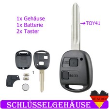 Funk Schlüssel Ersatz Gehäuse für Toyota Mr2 Yaris Verso 2 Tasten TOY41 Rohling