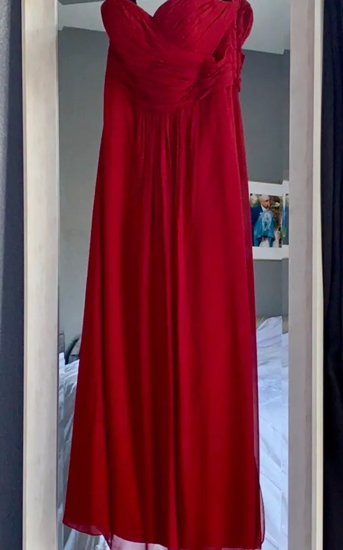 Cranberry red bridesmaid dresses sale
