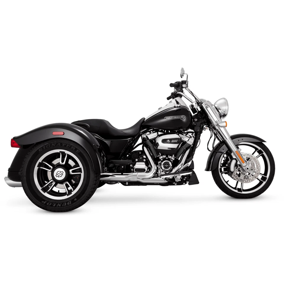 Vance & Hines Twin Slash Chrome Mufflers For 17-22 Harley Davidson Freewheeler Foto 2 de 3