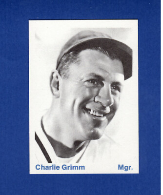 CHARLIE GRIMM, 1938 Chicago Cubs ~ National League Champions card | 1976 TCMA B