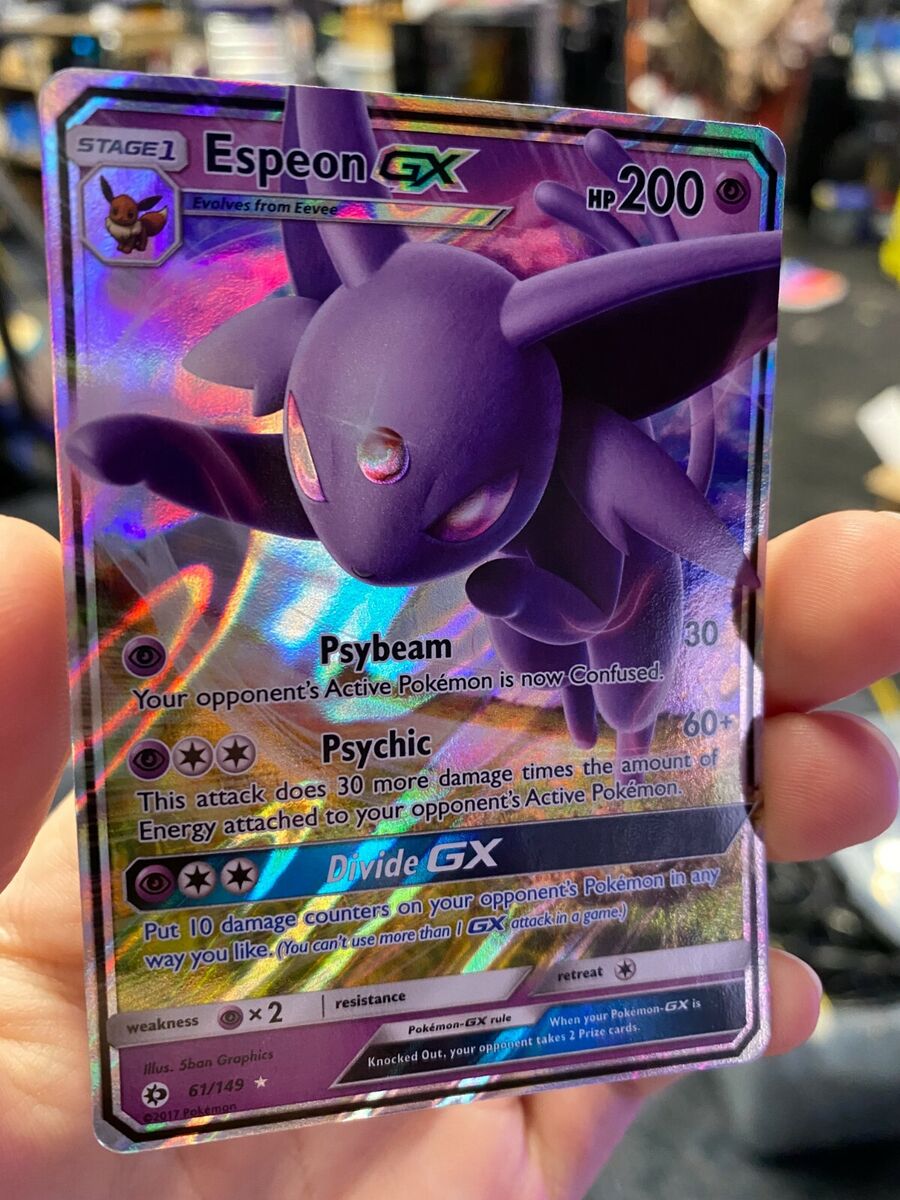 Espeon GX 61/149 Ultra Rare Holo Full Art Pokemon Sun & Moon Espeon GX 61/149 Ultra Rare Holo Full Art Pokemon Sun & Moon