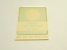 VINTAGE STANDARD OIL PENN MOTOR OIL DECAL SAE 30 WITH ALT OIL WEIGHT DECALS NOS 