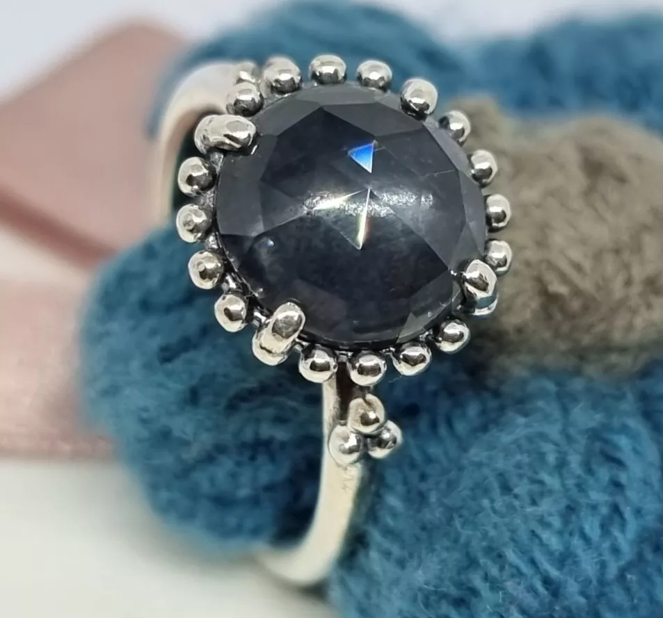 Genuine Pandora Shining Midnight Star Ring Blue Crystal size 60 S925 ALE