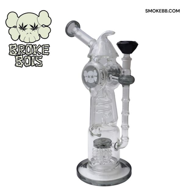 14” BrokeBois Warlock Thick Glass Tobacco Bong W/ 14MM Diamond Bowl Head