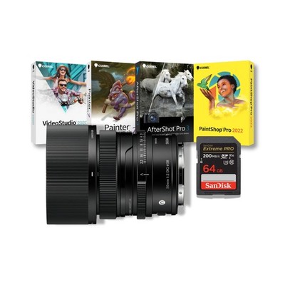 Sigma 50mm F2 DG Contemporary Lens Manual Aperture Ring L Mount Bundle (Black)