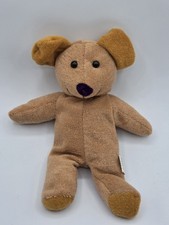 Vintage Terry Cloth Brown Bear/Mouse Purple Nose Plush Toy