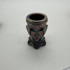 Vintage Fenton Amethyst Blue Carnival Glass Toothpick Holder - Cactus Pattern