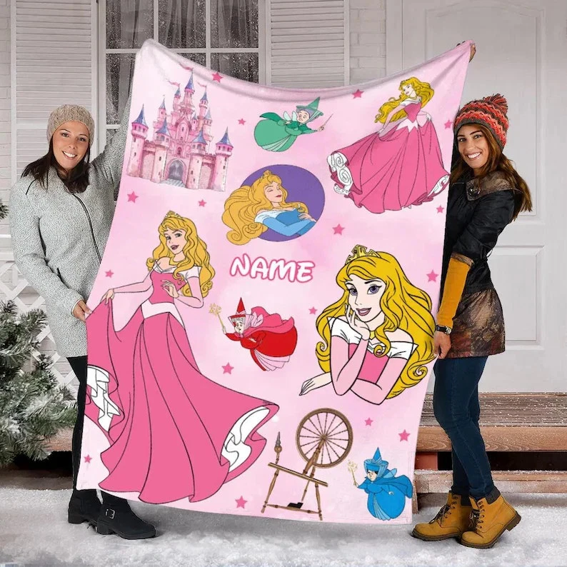 Personalized Disney Princess Aurora Fleece Blanket