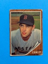 Gene Conley 1962 Topps #187a Boston Red Sox POOR (tack hole in top)