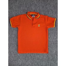 Psycho Bunny Polo Shirt Boys Large 14/16 Orange Pima Cotton Tipped Logo