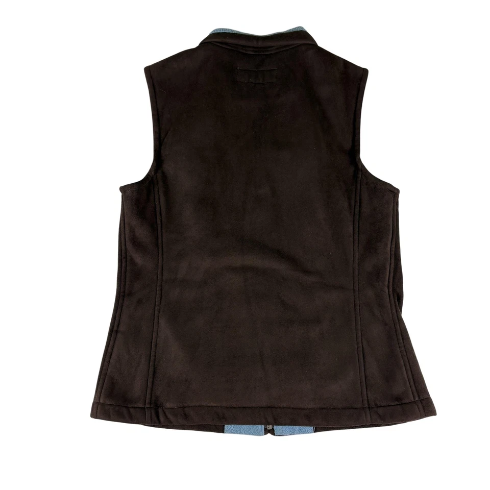 Chaleco Jamaica Bay Mujer Pequeño Marrón Cremallera Completa Forrado de Vellón Capa Exterior Informal Foto 4 de 4