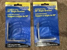 *4 PACK* 7-0411 Marpac 90 Degree Stainless Steel Angle Bracket 2 3/8" Long ~ NEW