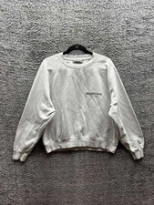 Fear of God Essentials Fleece Crewneck Light Heather Gray Sweater Women's Size S