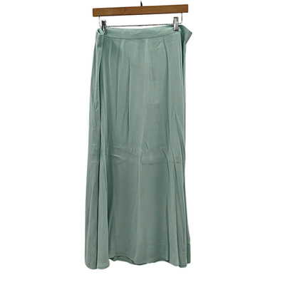 Quince Lightweight Crepe Slip Skirt Aqua Pearl Basic L