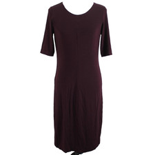 Diane von Furstenberg Raquel Dress Womens Size L Purple Elbow Sleeve Knit Sheath