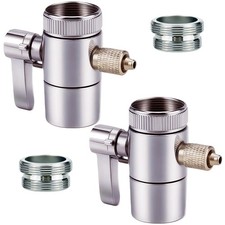 2 Pack Faucet Diverter Valve for 1/4" RO Tubing Countertop Water Filter with ...