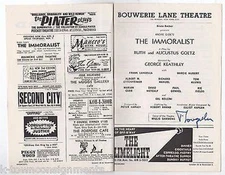 Frank Langella The Immoralist Theatre Actor Vintage Autograph Signed Showcard