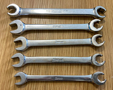 Snap-on Metric Flare nut Double Open End mixed Spanner Set 5pc 10-17mm
