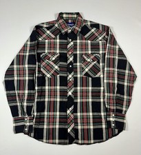 Vintage Wrangler Western Shirt Men s Large Pearl Snap Plaid Cowboy Button Up