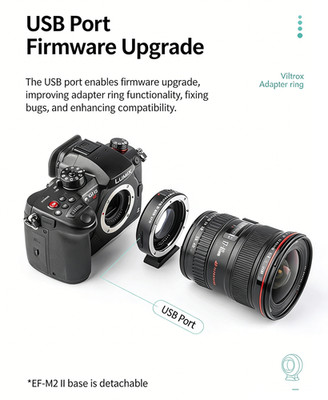 Viltrox EF-M2II Speed Booster   Canon EF auf M4/3, 0.71X, AF, Firmware-Update
