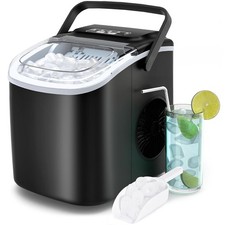 Ice Maker Machine Countertop, 2 Sizes of Bullet Ice Machine, Self-Cleaning Ice C