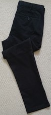 MENS UNIQLO BLACK CHINO TROUSERS. W30 L28
