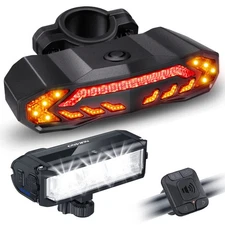 Rechargeable Bike Light Front and Rear Set for Night Riding, Ultra Bright Bic...