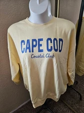 BRAND NEW: Women's OLD NAVY XL Yellow "CAPE COD" Crew-neck Sweatshirt