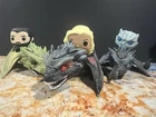 Game Of Thrones Funko Pop Dragon Riders Danarys Jon Snow Night King OOB