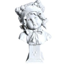 Vtg Porcelain Girl Bust Mold 9752 Shamrock Mark MC Irish