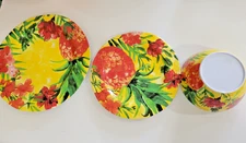 Catherine Malandrino Melamine  service for 8 Bowls, Dinner & Salad Plates, 24pcs