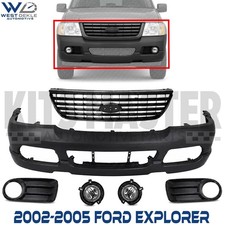 New Front Bumper Cover Primed Grille Assembly Kit For 2002-2005 Ford Explorer New Front Bumper Cover Primed Grille Assembly Kit For 2002-2005 Ford Explorer