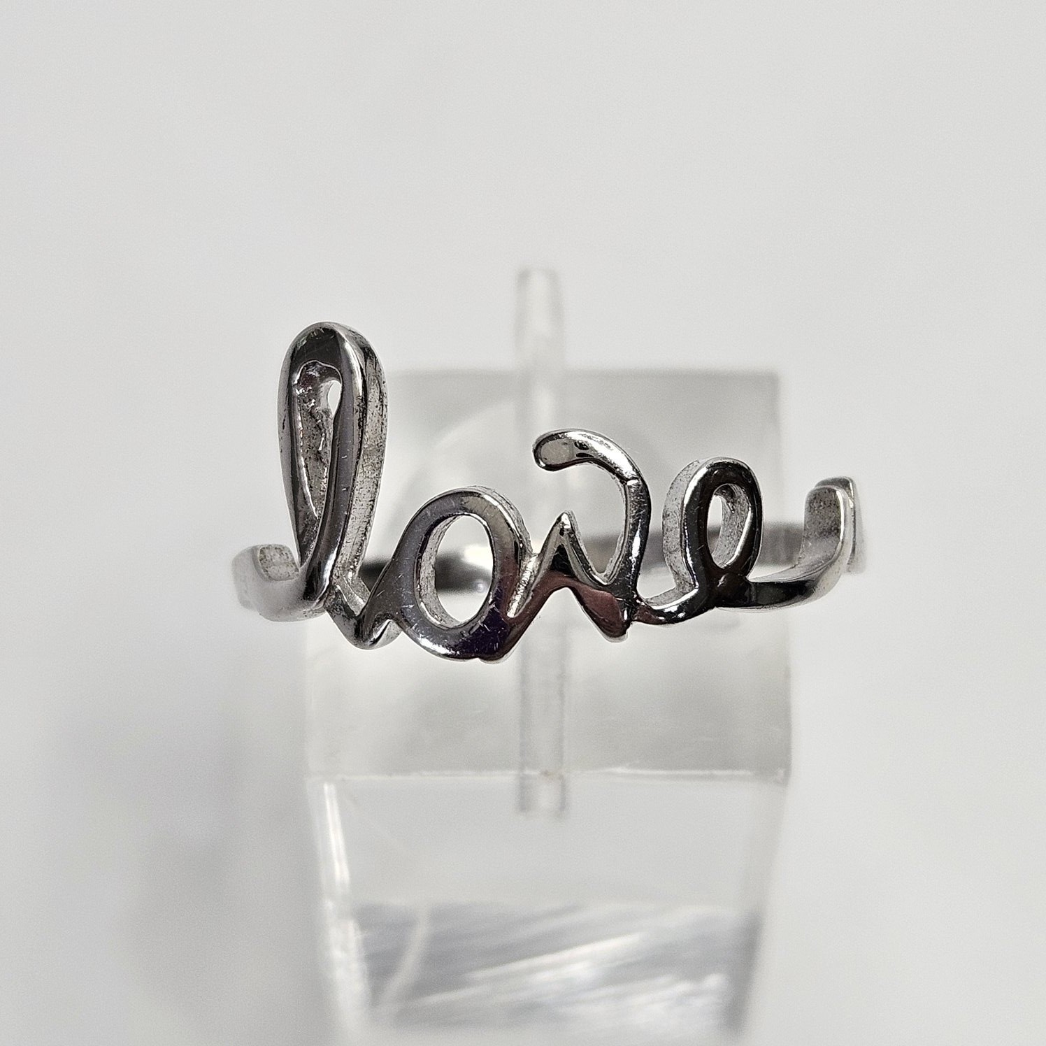 Love Cursive Script Wrap Promise Ring In 925 Ster… - image 4