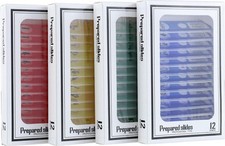 48 PCS Prepared Microscope Slides Set Animals Insects Plants Flowers Plastic for